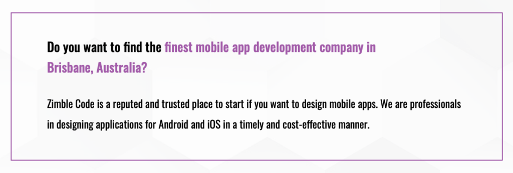 mobile app development company in Brisbane